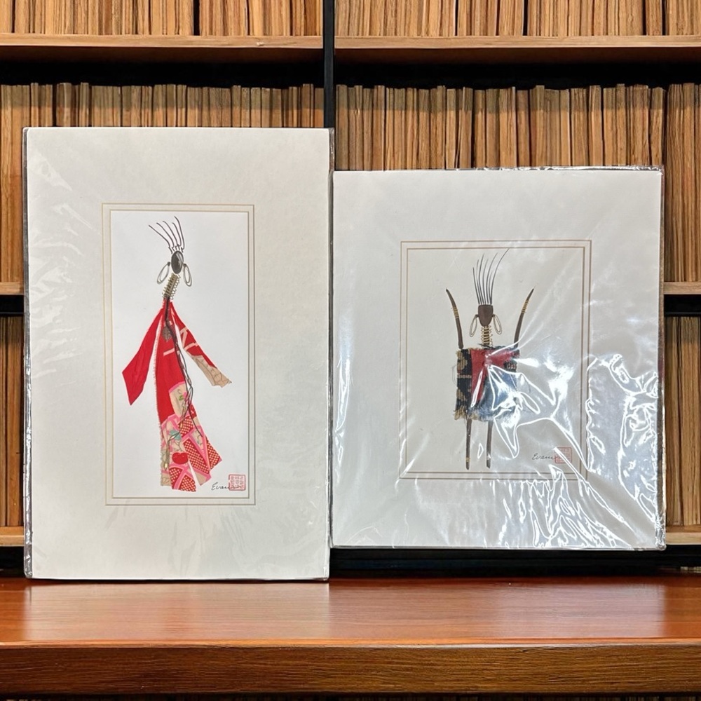 SHELLEY RAPP EVANS SPIRIT KEEPERS MATTED MIXED MEDIA ART SEALED 2004 ORIGINALS - Picture 2 of 13